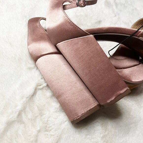 Who What Wear‎ Pink Satin Sydney Platform Heels NWT Size 7.5 - Picture 6 of 12